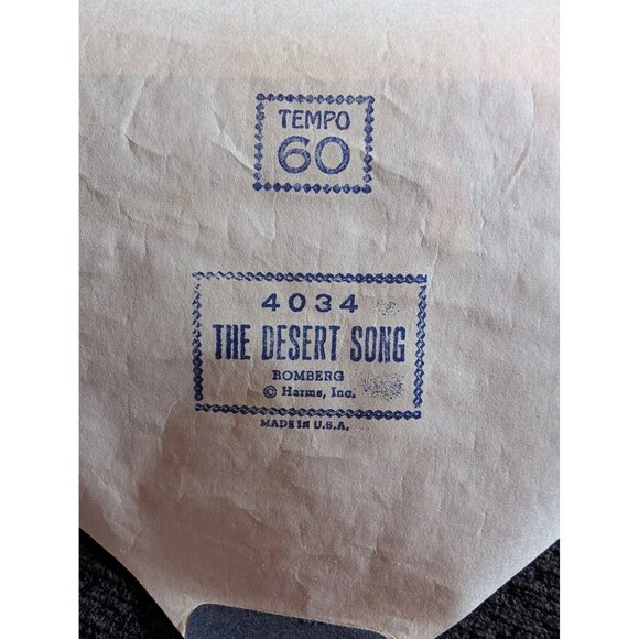 Q.R.S. Word Roll 4034 The Desert song Waltz Romberg Player Piano Roll - Picture 3 of 3